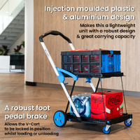 V-Cart Folding Plastic and Aluminium Trolley