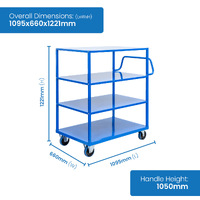 4 Tier Steel Trolley