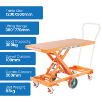 Spring Scissor Lift Trolley - 1200x500mm