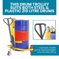 Steel & Plastic Drum Trolley