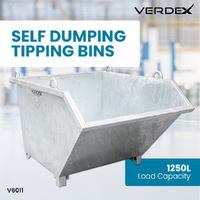 Self Dumping 1500kg Capacity Tipping Bins