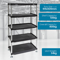 5 Tier Shelving Unit with Adjustable Feet