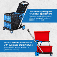 V-Cart Folding Plastic and Aluminium Trolley