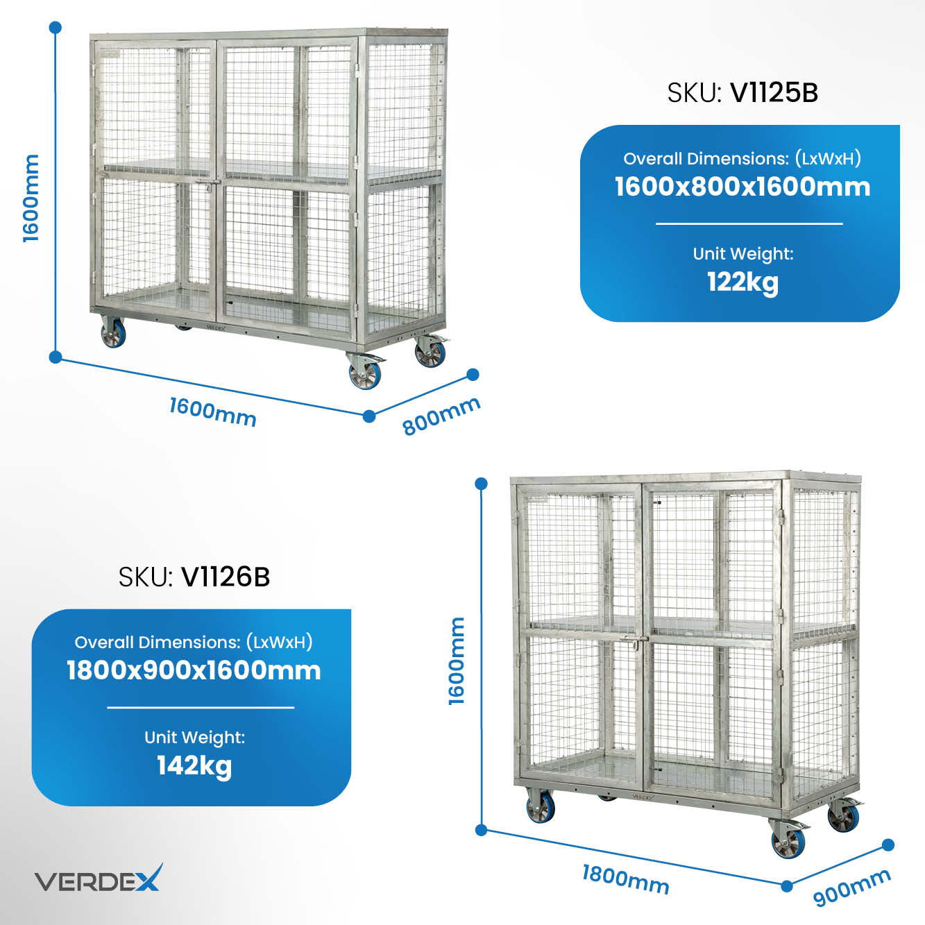 Bulky Goods Mesh Cage Trolleys