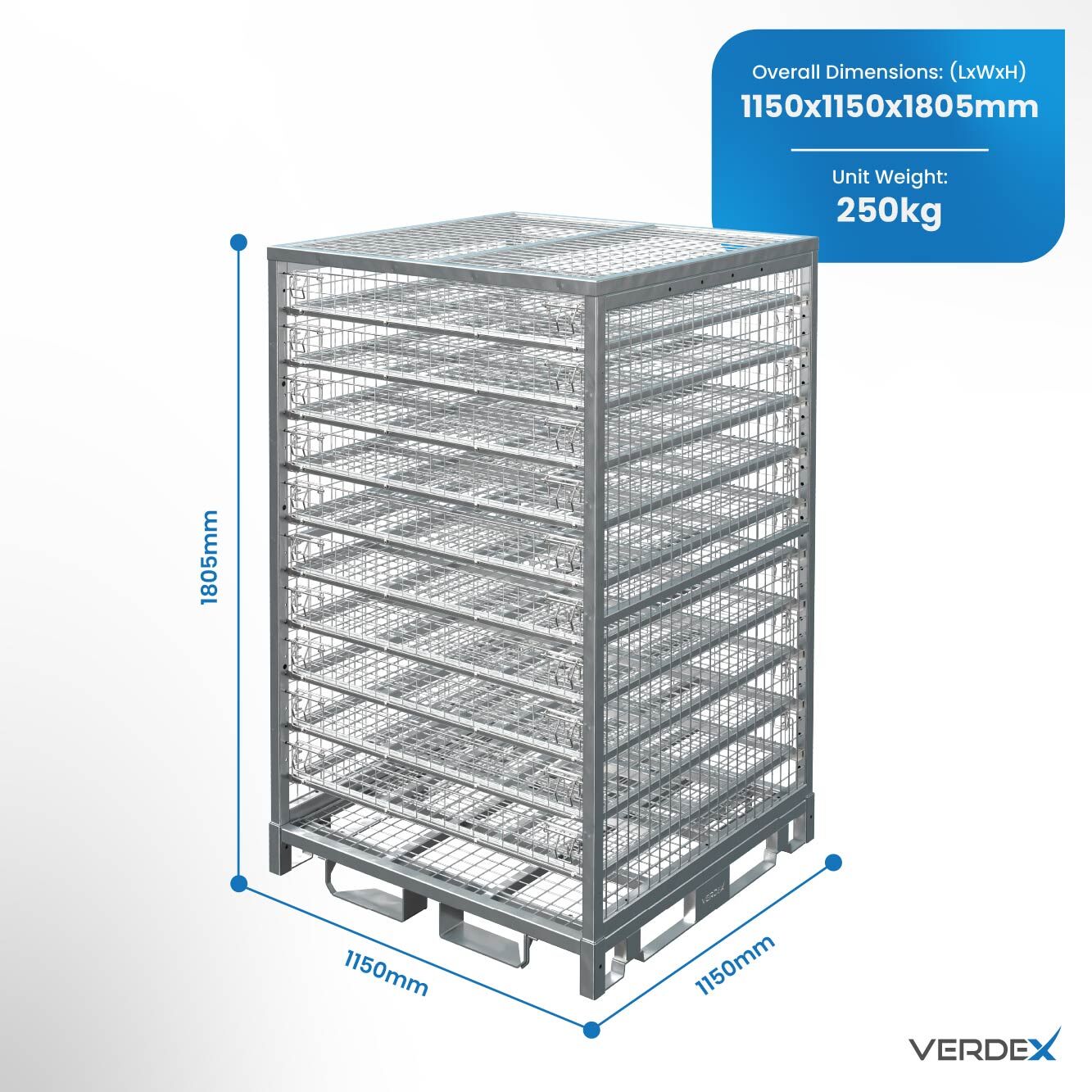 Configurable Full Height Cage with Shelves