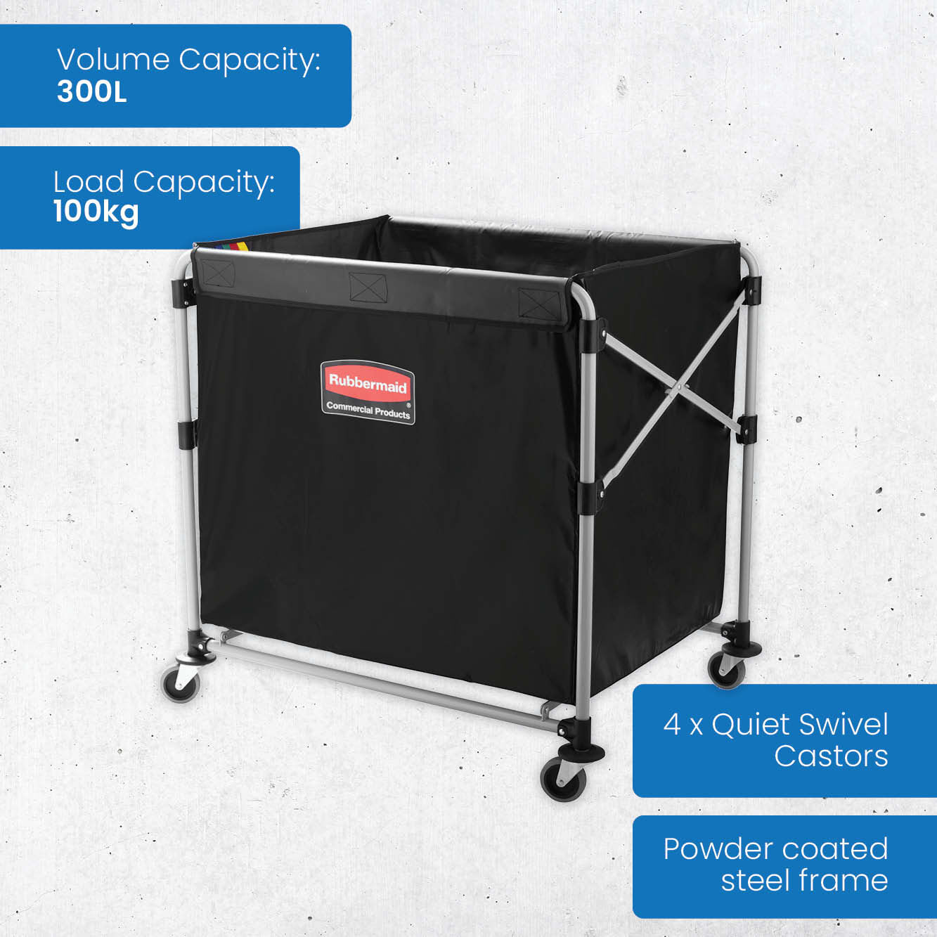 Rubbermaid Collapsible X-Cart - 300L