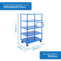 4 Tier Steel Trolley