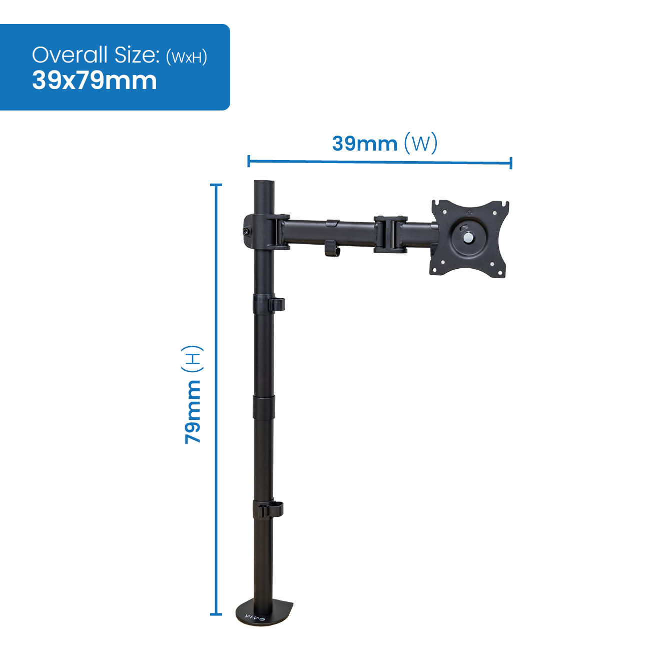 Adjustable Single Arm Monitor Stand