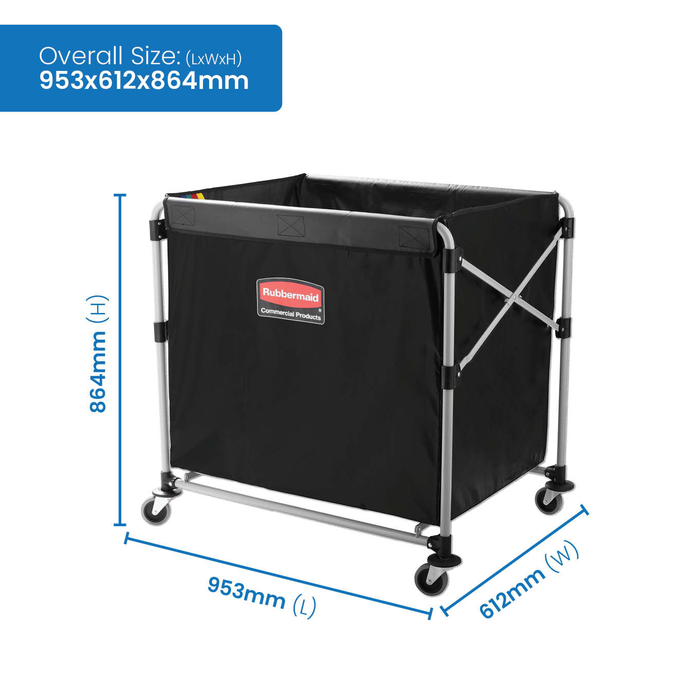Rubbermaid Collapsible X-Cart - 300L