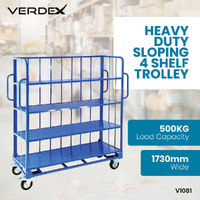 Heavy Duty Sloping 4 Shelf Trolleys