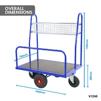 Transport Trolley with Storage Basket