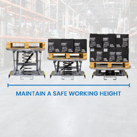 Galvanised Spring Pallet Elevator with Pallet Truck Base