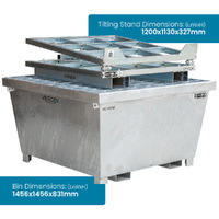 Galvanised IBC Bin with Decanting Frame