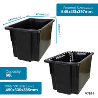 Enviro Recycled Plastic Stack & Nest Crates 