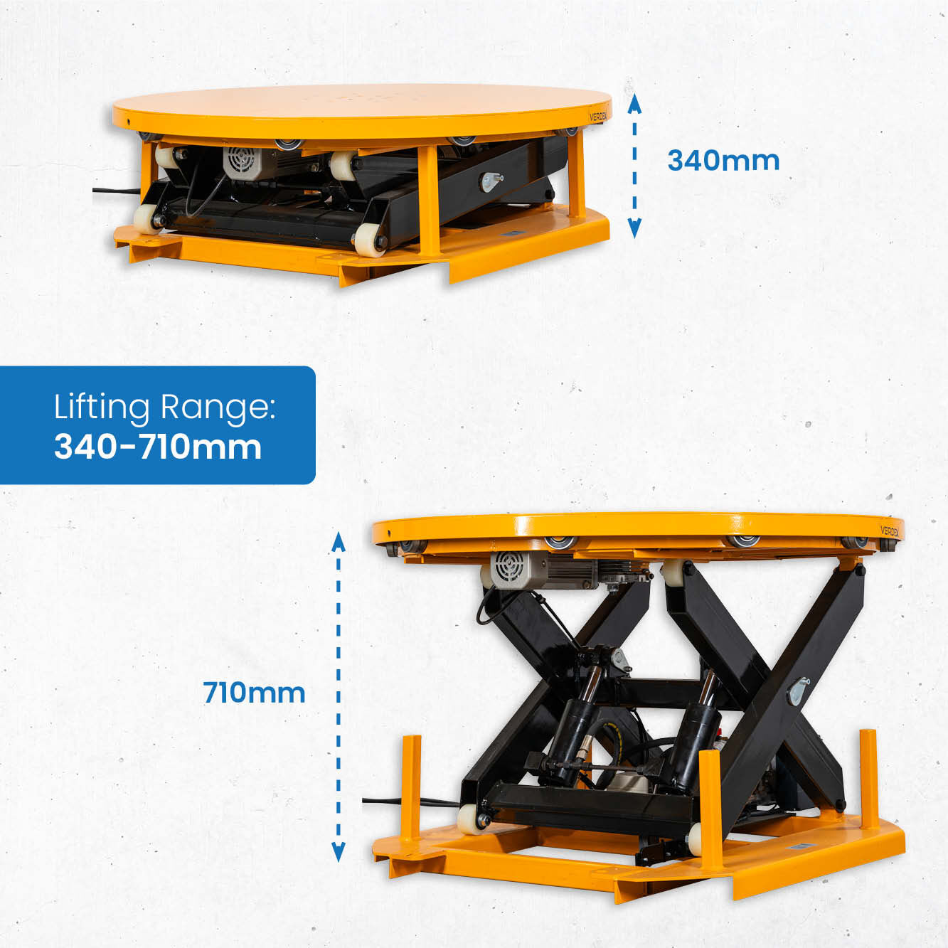 Powered Rotatable Electric Lift Table