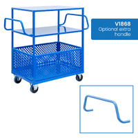 2 Tier Trolley with Bottom Basket