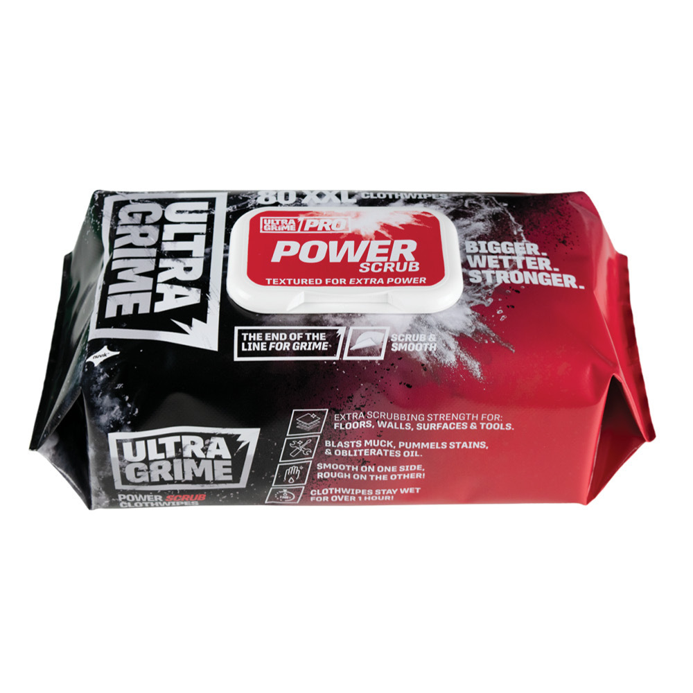 Ultragrime Red Power Wipes (80 Wipes per pack)