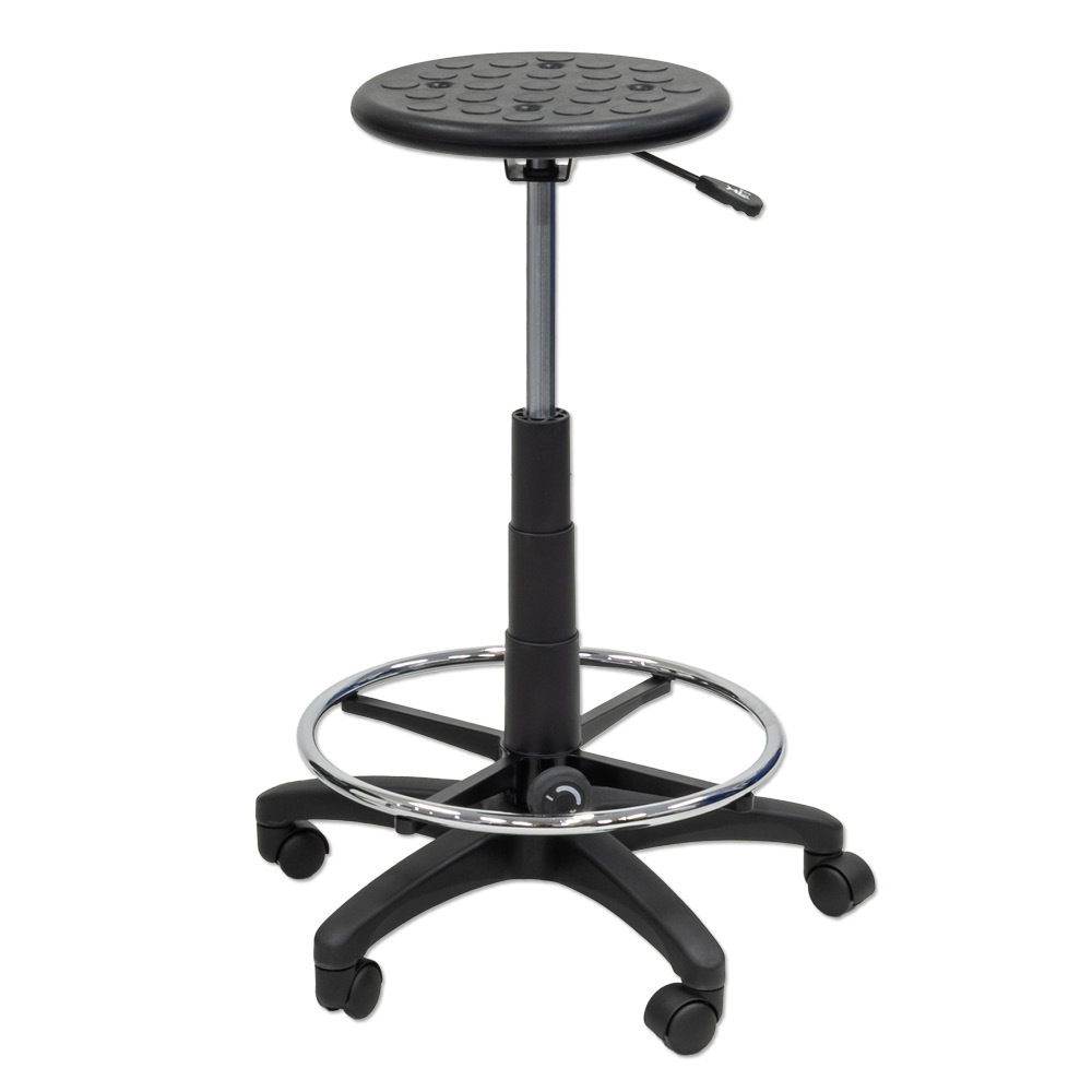 Polyurethane Round Seat -with foot rest surround (with castors)