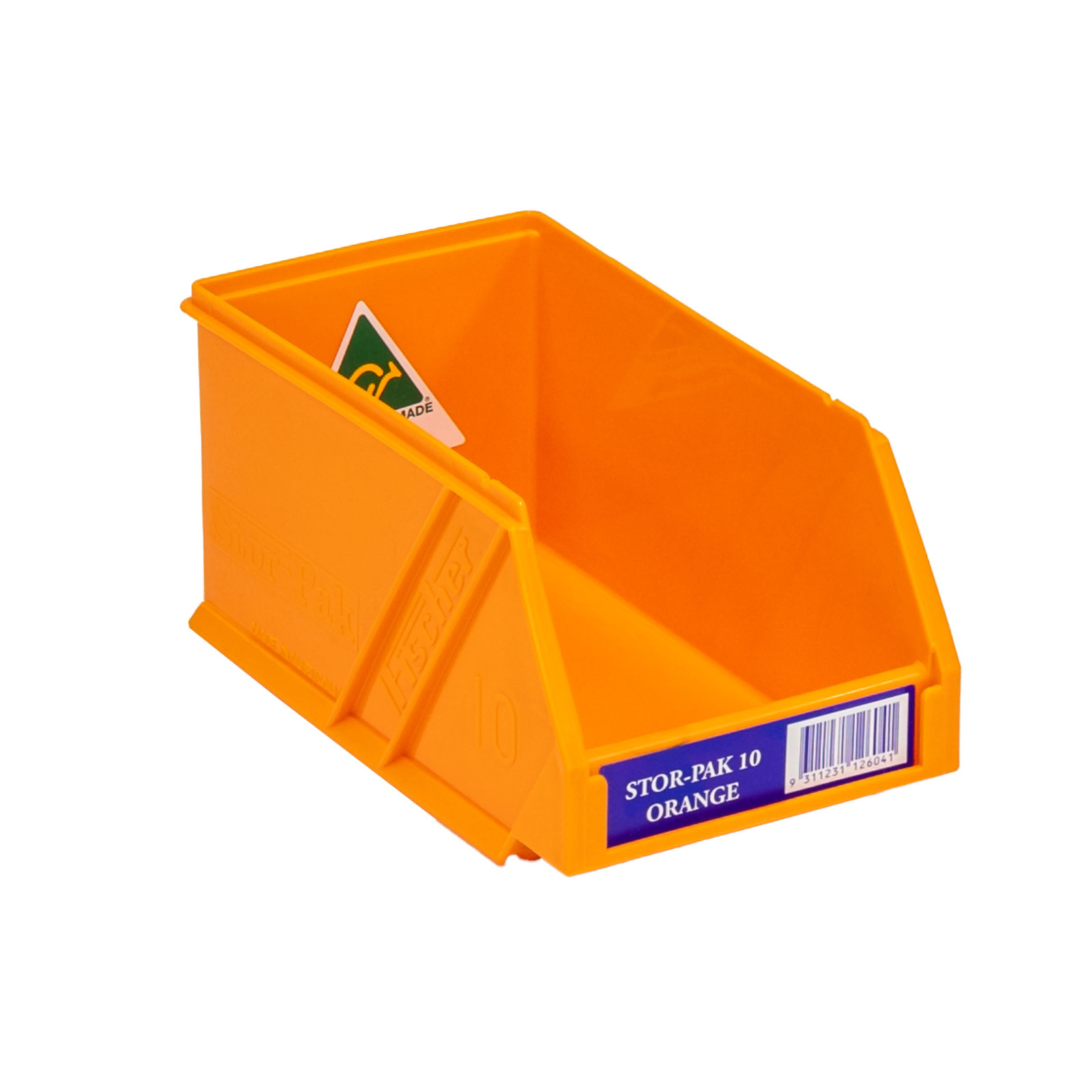Stor-Pak No. #10 (100x170x85mm) WxDxH 1.0L capacity -ORANGE (6 per carton)