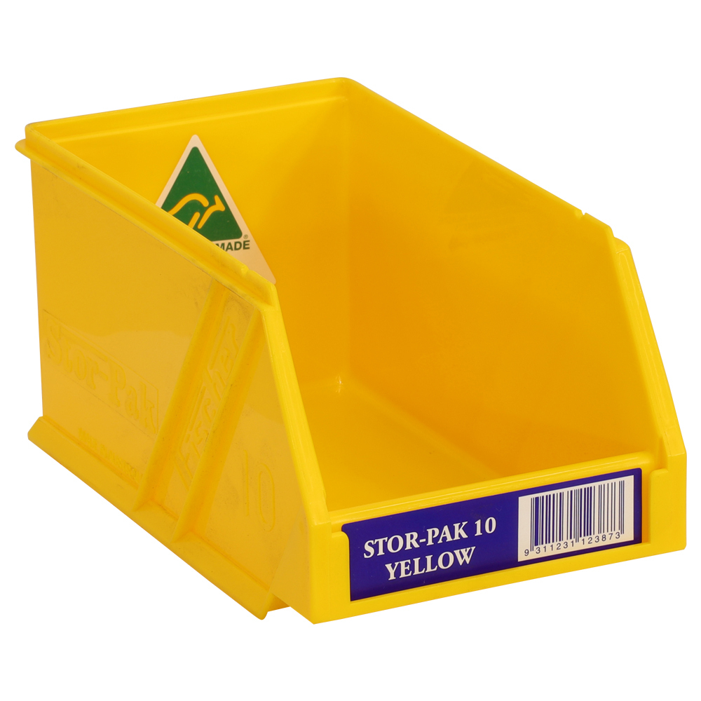 Stor-Pak No. #10 (100x170x85mm) WxDxH 1.0L capacity -YLW (6 per carton)