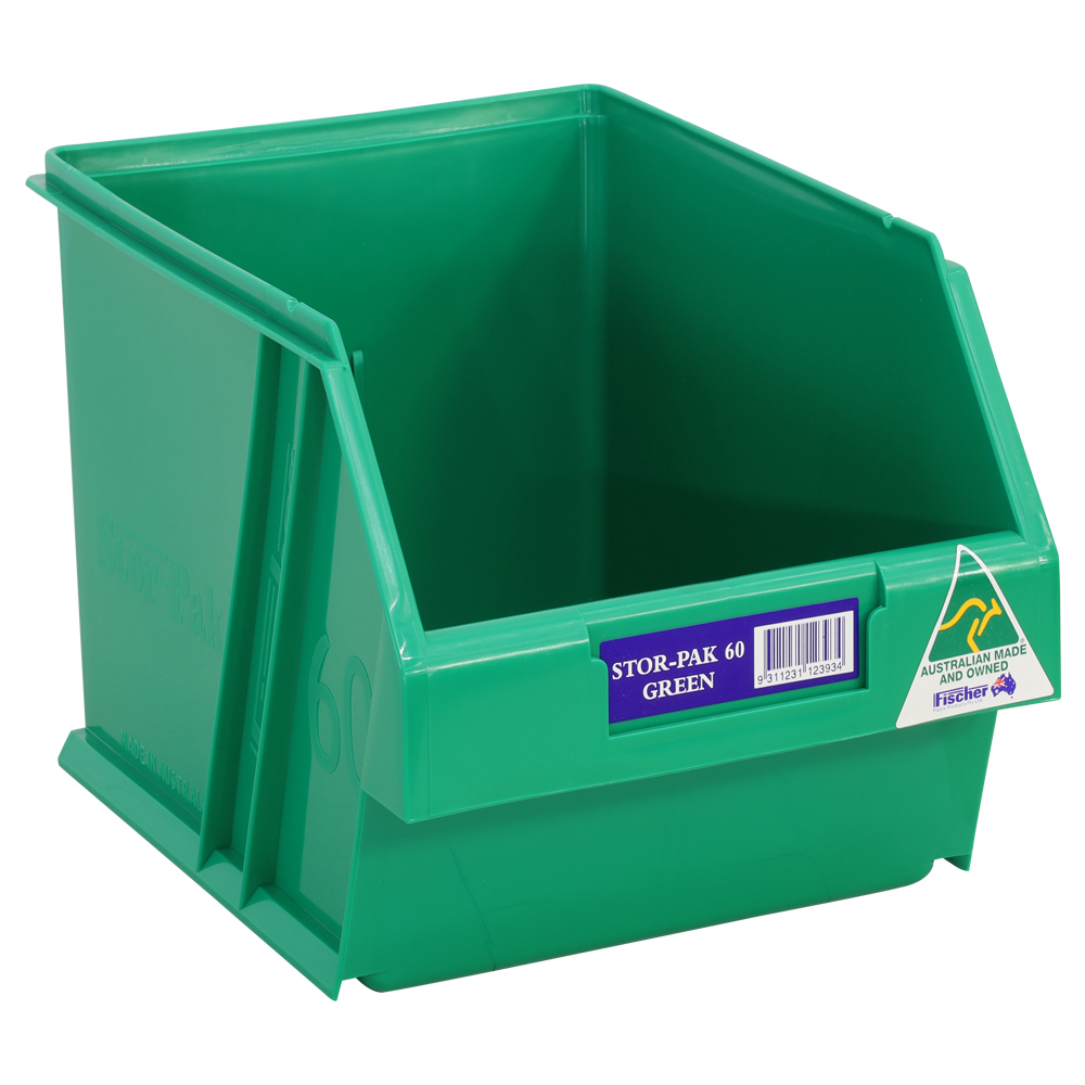 Stor-Pak No. #60 (200x275x165mm) WxDxH 6.0L capacity -GREEN (6 per carton)