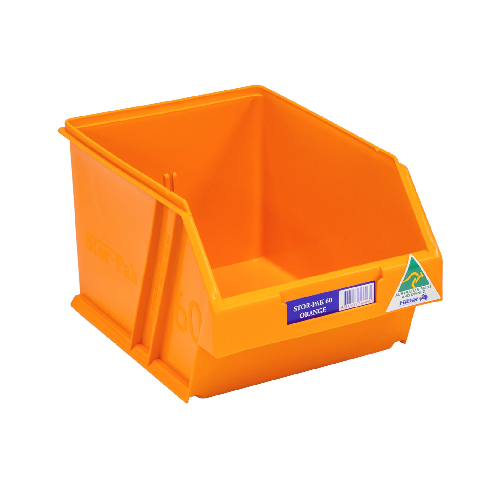 Stor-Pak No. #60 (200x275x165mm) WxDxH 6.0L capacity -ORANGE (6 per ctn)
