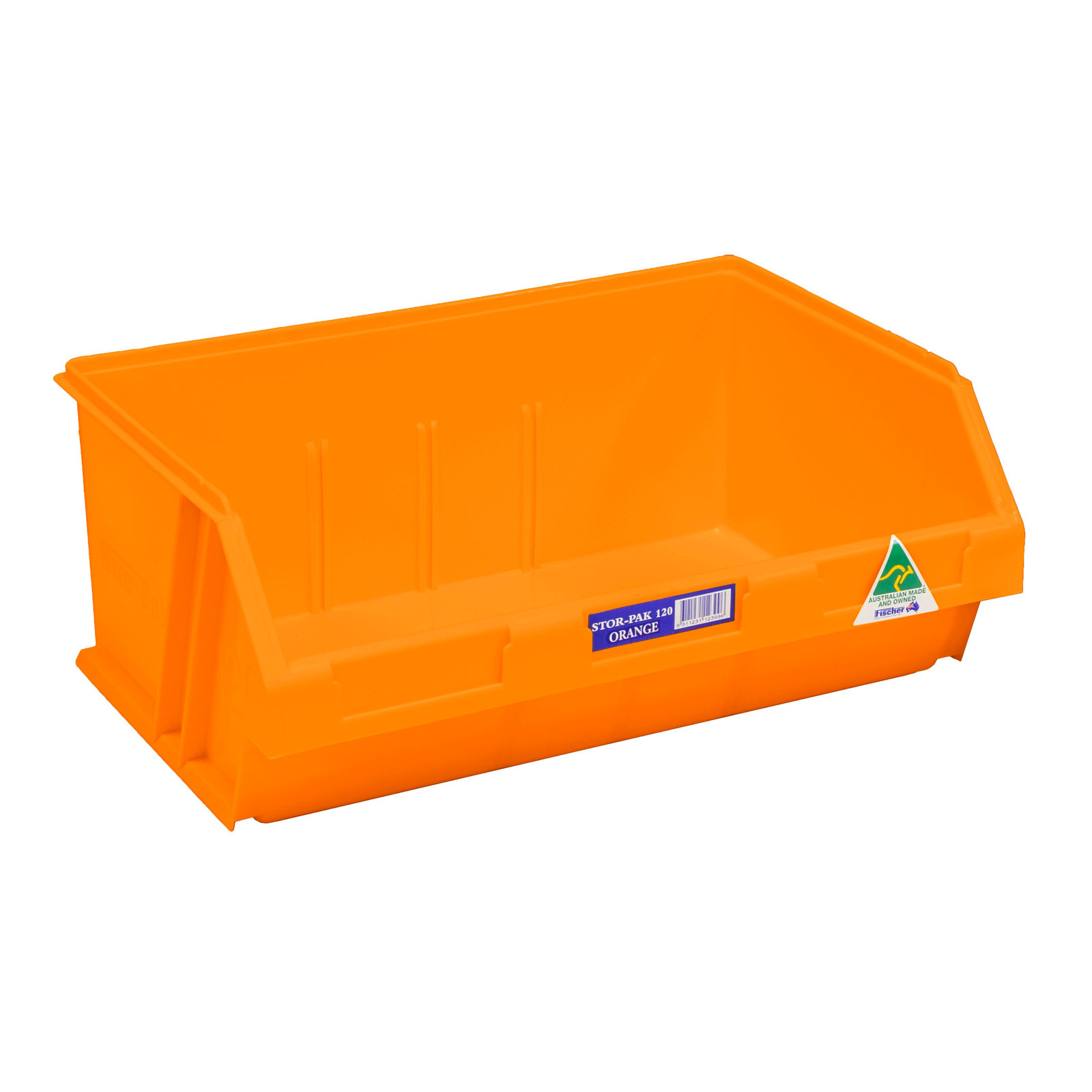 Stor-Pak No.120 (410x275x165mm) WxDxH 12L capacity -ORANGE (5 per carton)