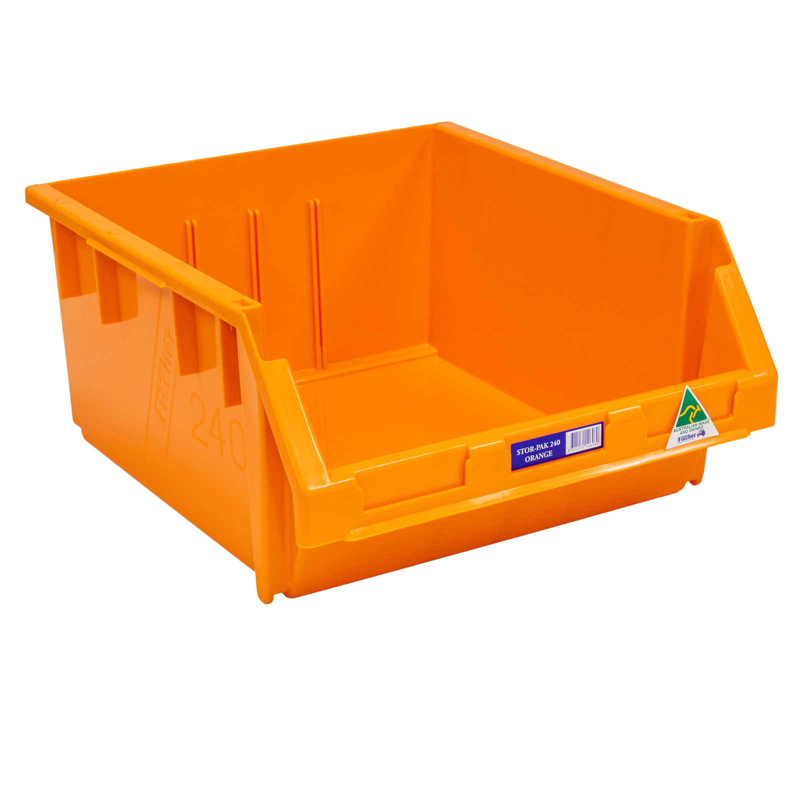 Stor-Pak No.240 (410x440x210mm) WxDxH 24L capacity -ORANGE (4 per carton)