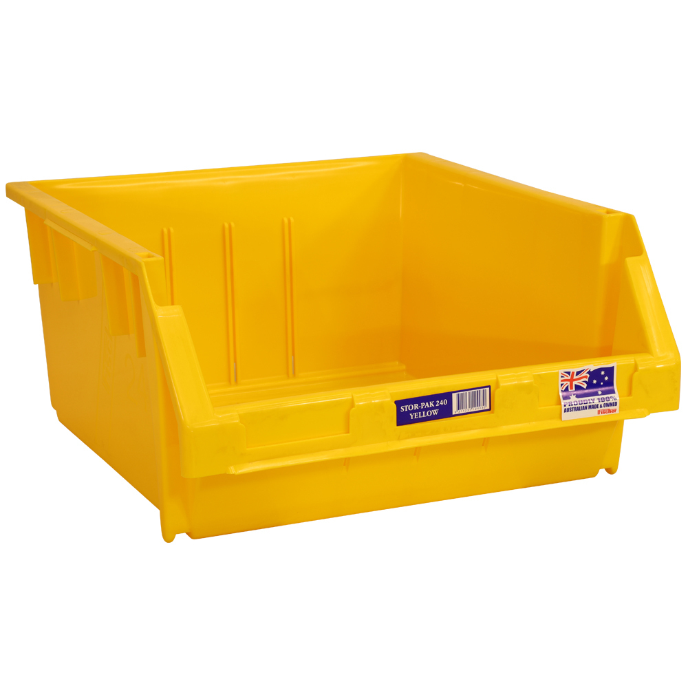 Stor-Pak No.240 (410x440x210mm) WxDxH 24L capacity -YLW (4 per carton)