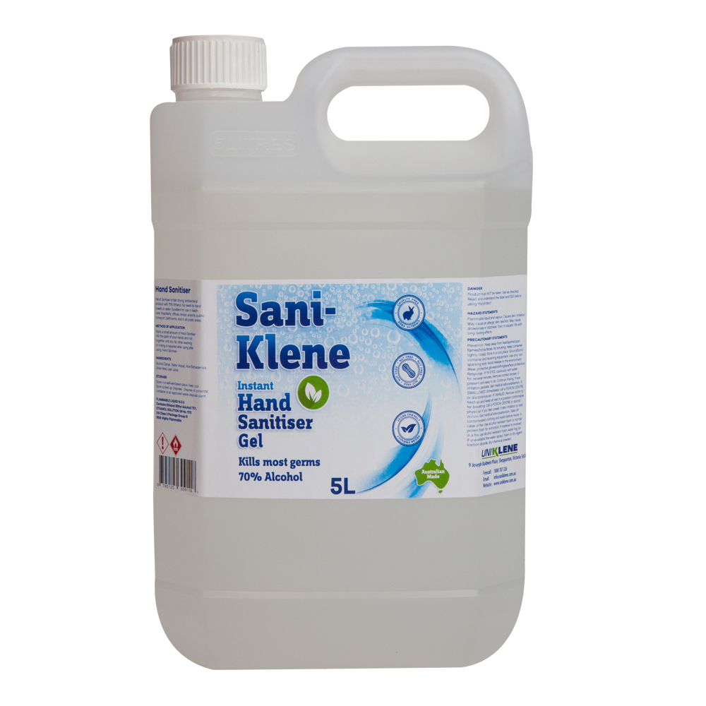 Australian Made 70% Alcohol Hand Sanitiser 5 Litre Bottle