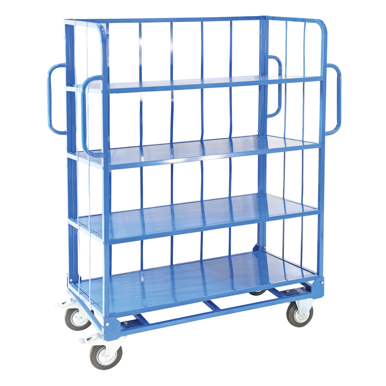 Heavy Duty Sloping 4 Shelf Trolley - 1410mm wide