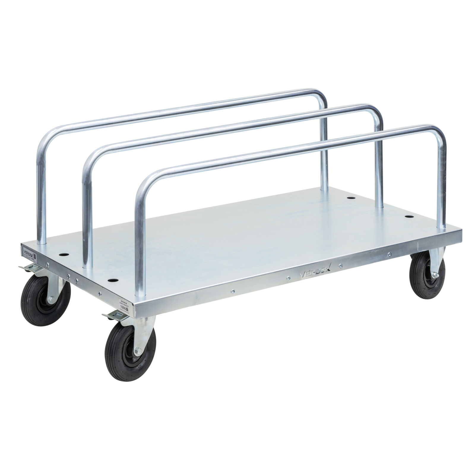 Panel Cart With 3 Adjustable Low Load Bars (Flat Free Castors)