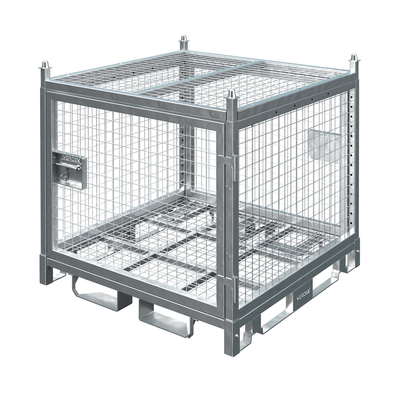 Configurable Standard Height Lockable Cage with Stacking Roof