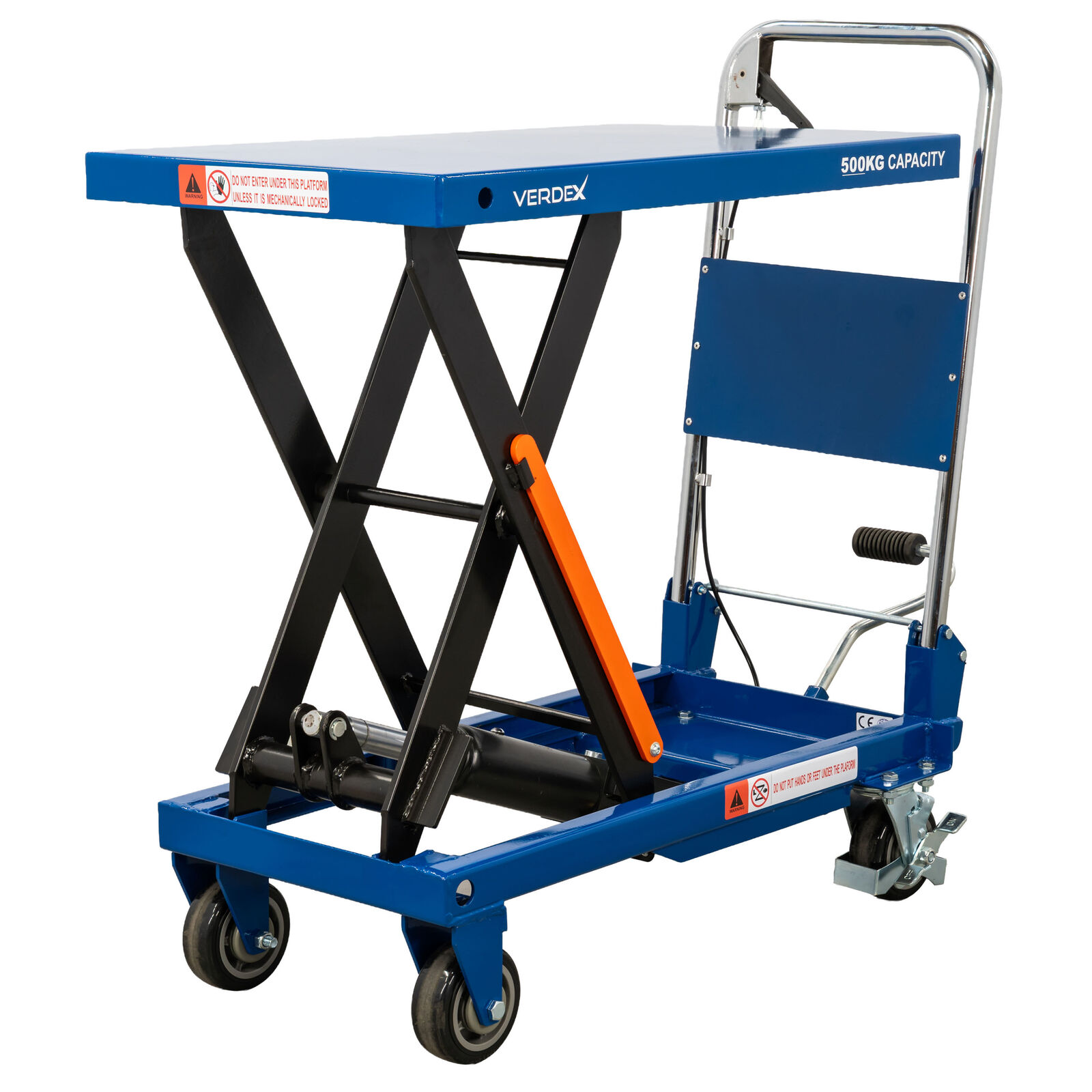 Scissor Lift Trolley 850x500mm (500kg capacity) - Single Scissor