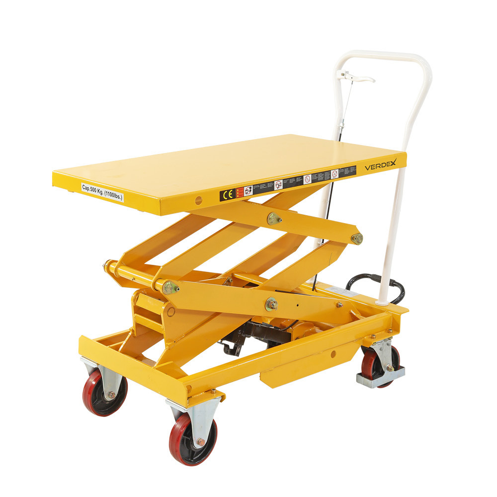 Scissor Lift Trolley 1010x520mm (500kg capacity) - Double Scissor