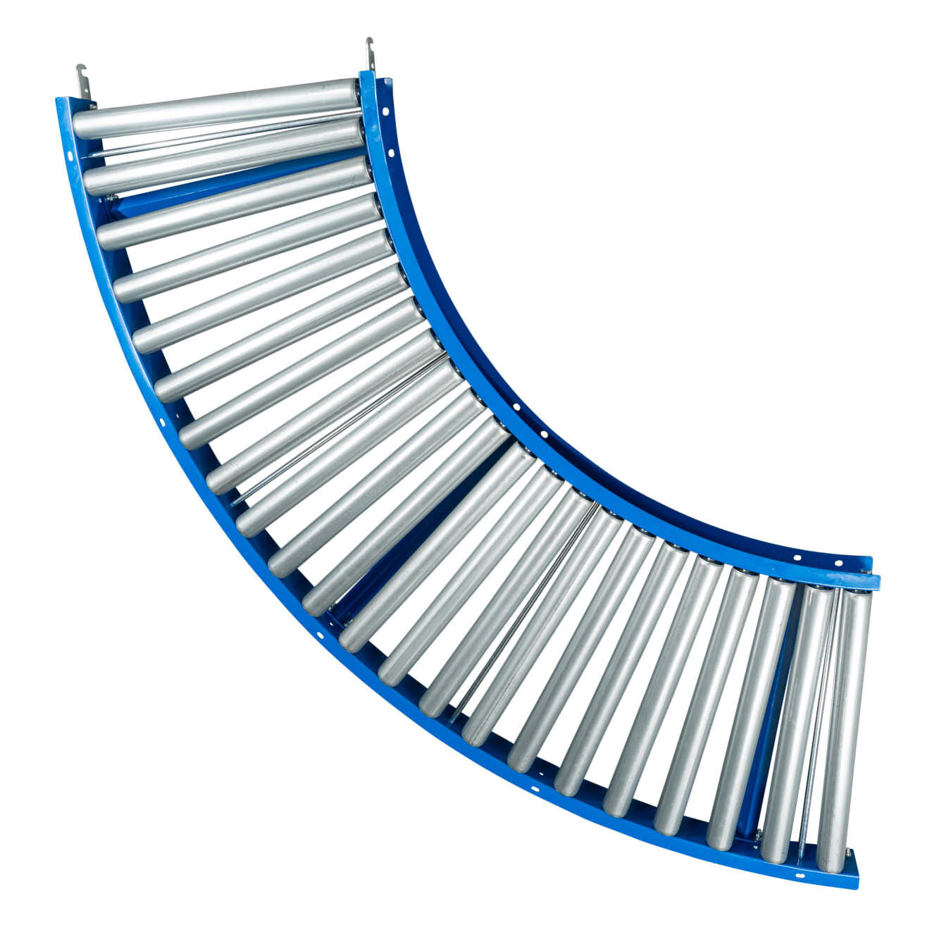 90 Deg Curve Conveyor with Steel Rollers - 600mm wide