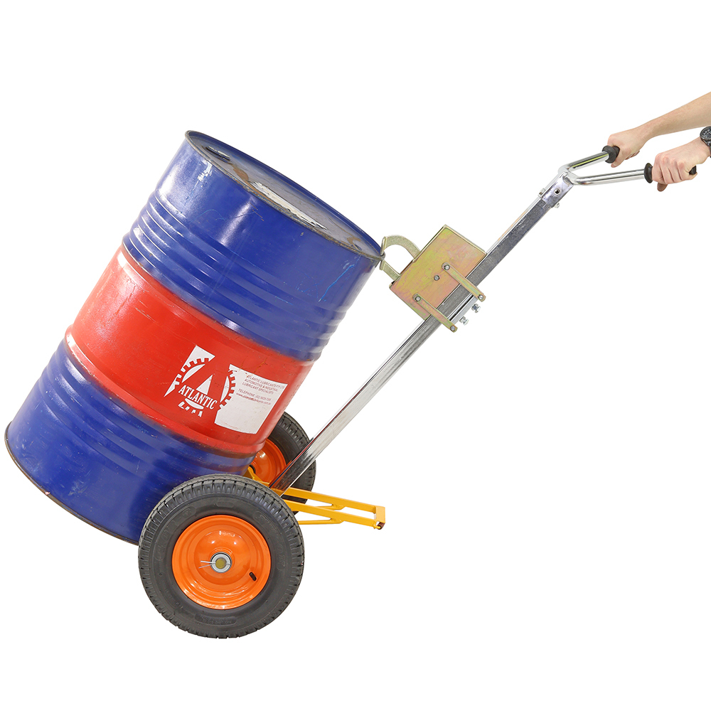 Steel/Plastic Drum Trolley - Pneumatic Wheel