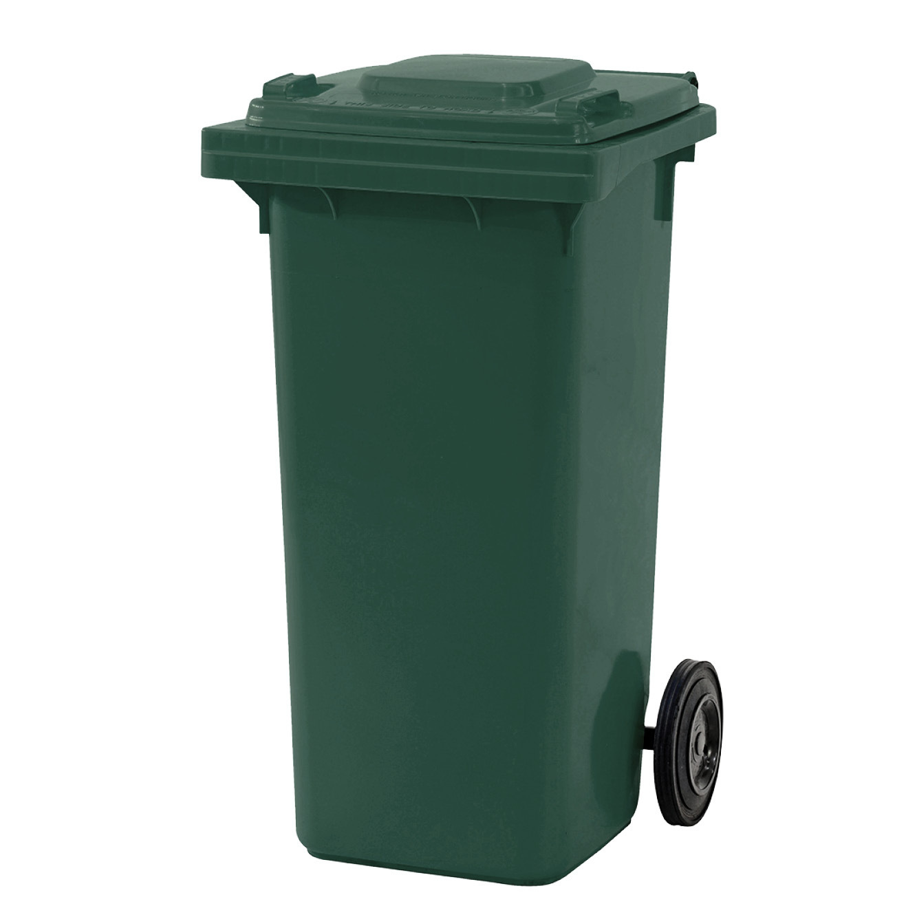 Plastic Wheelie Bin 120 Litre- Dark Green (480x550x940mm - WxDxH)