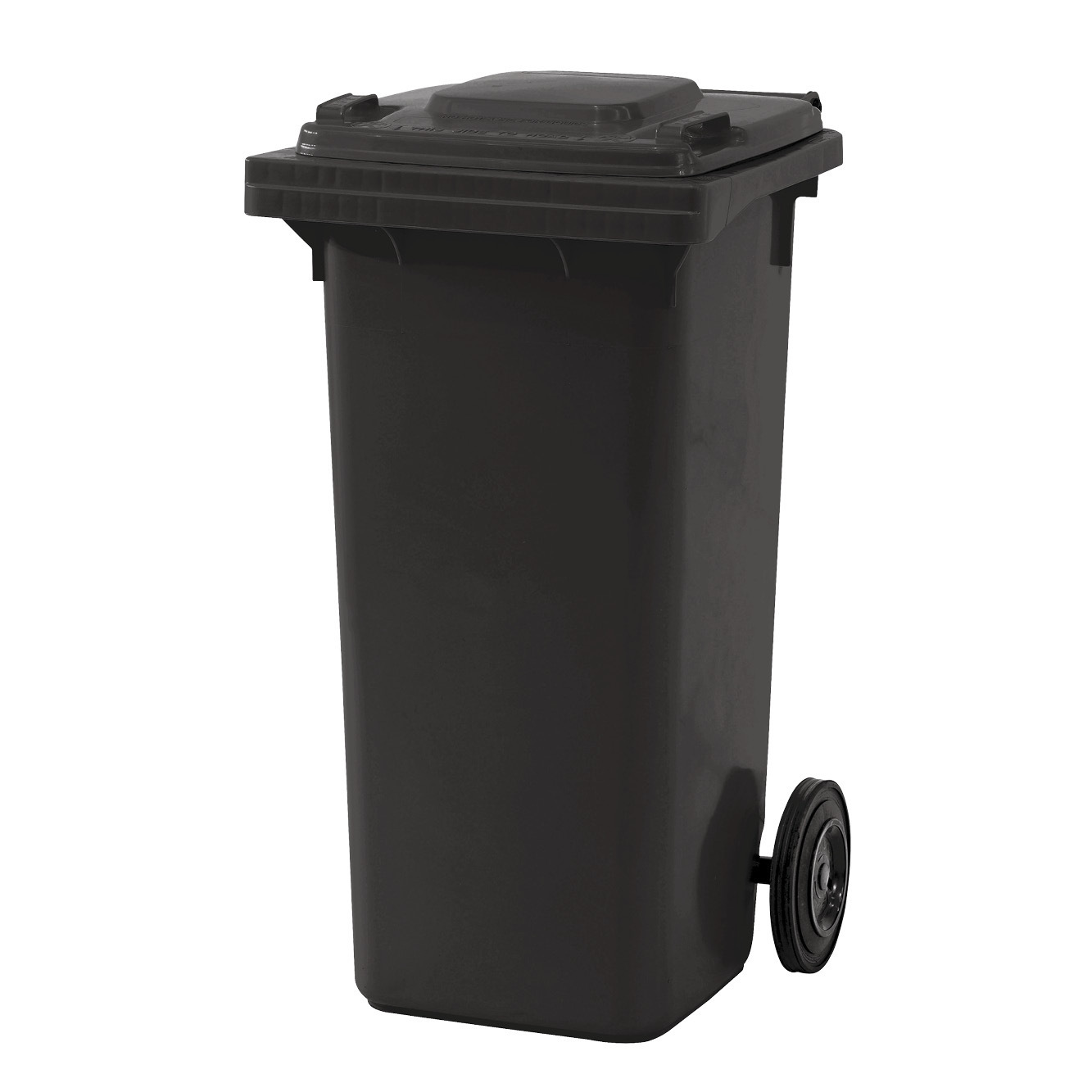Plastic Wheelie Bin 120 Litre- Grey (480x550x940mm - WxDxH)