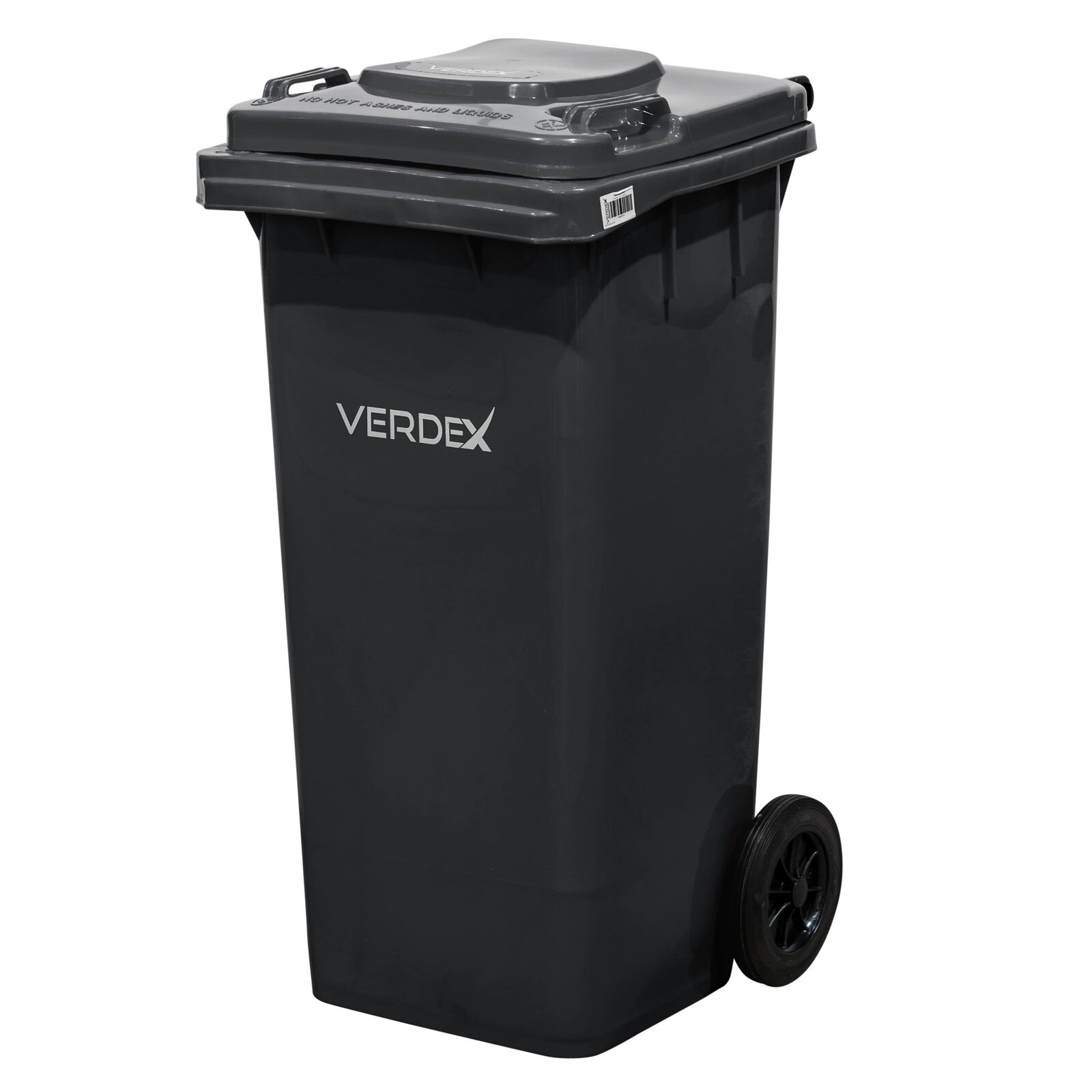 Plastic Wheelie Bin 120 Litre- Grey (480x550x940mm - WxDxH)