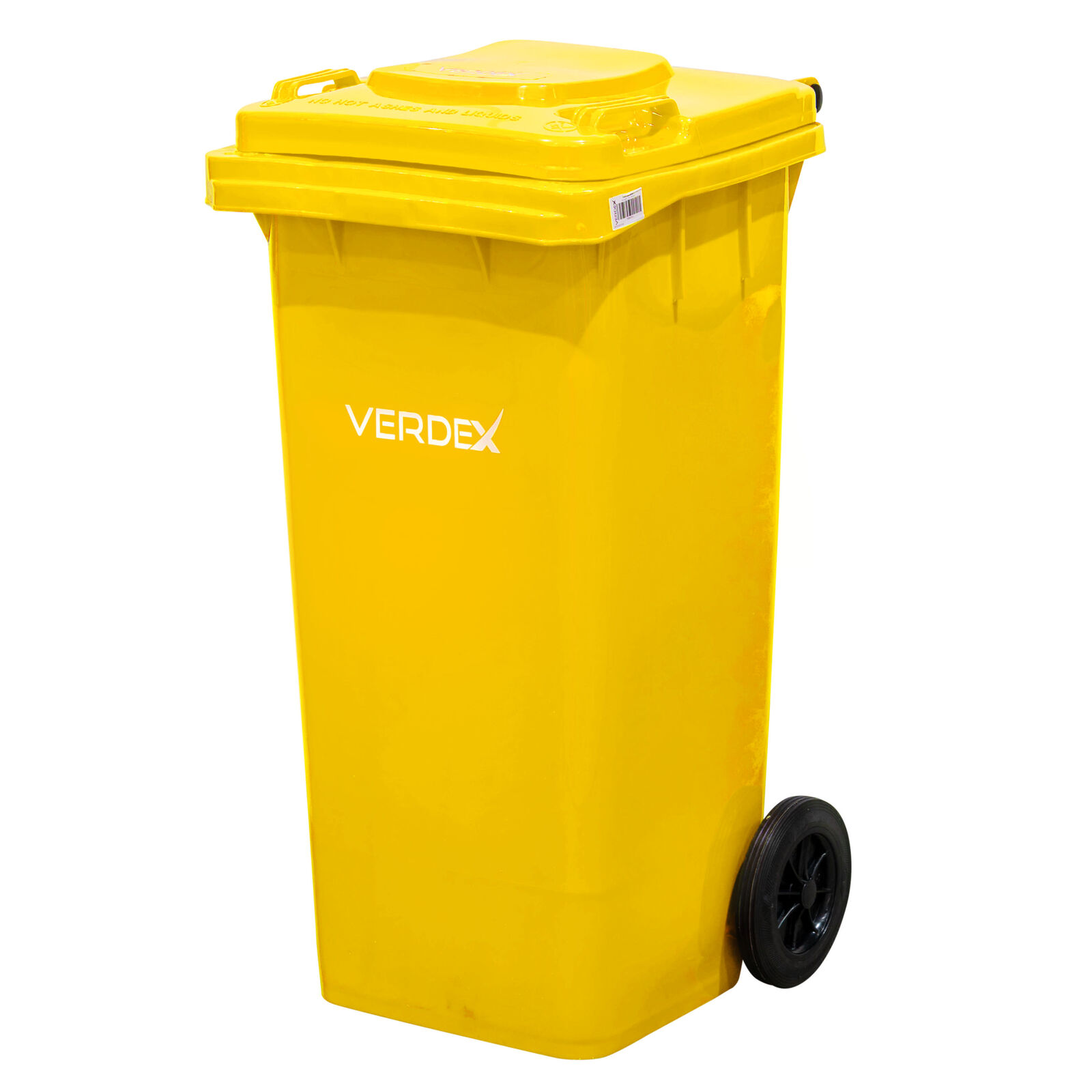 Plastic Wheelie Bin 120 Litre- Yellow (480x550x940mm - WxDxH)