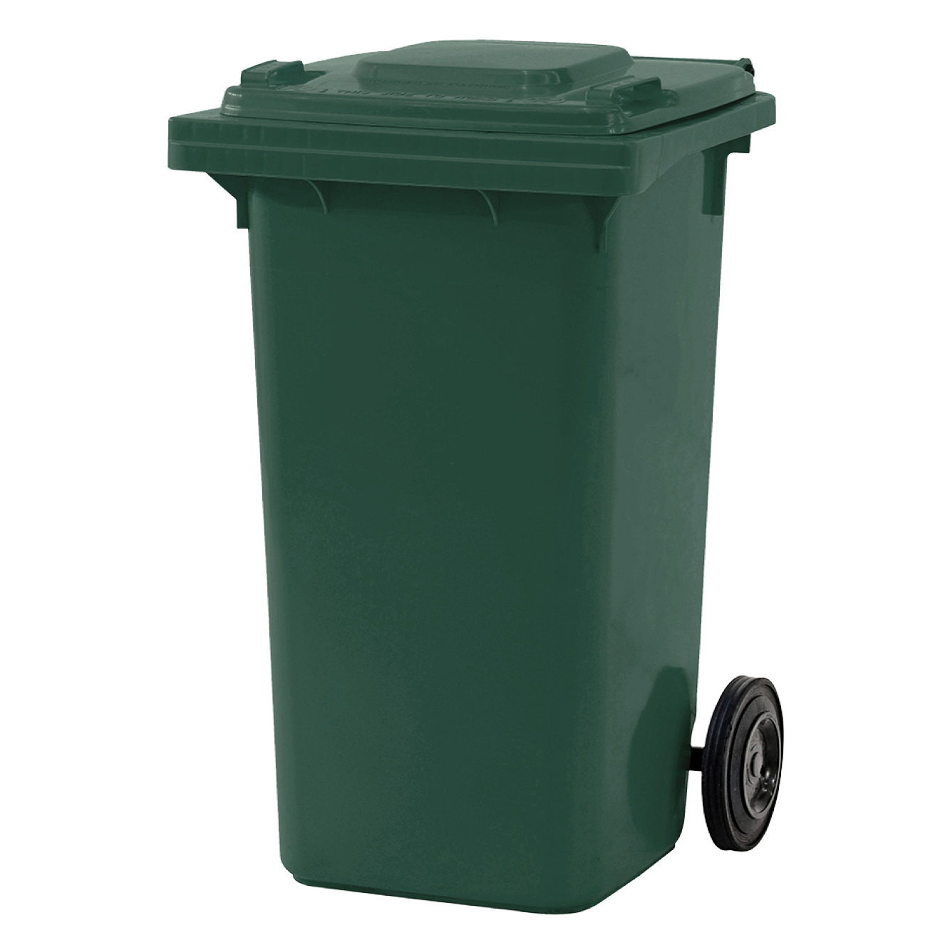 Plastic Wheelie Bin 240 Litre Dark Green (580x730x1080mm - WxDxH)