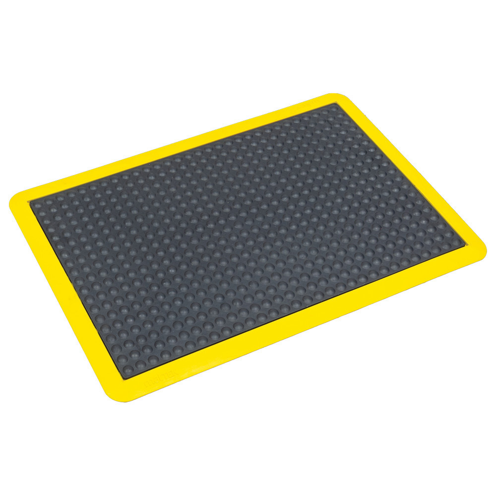 Ergo Tred Anti -Fatigue Matting - Black with Yellow Border 600x900mm