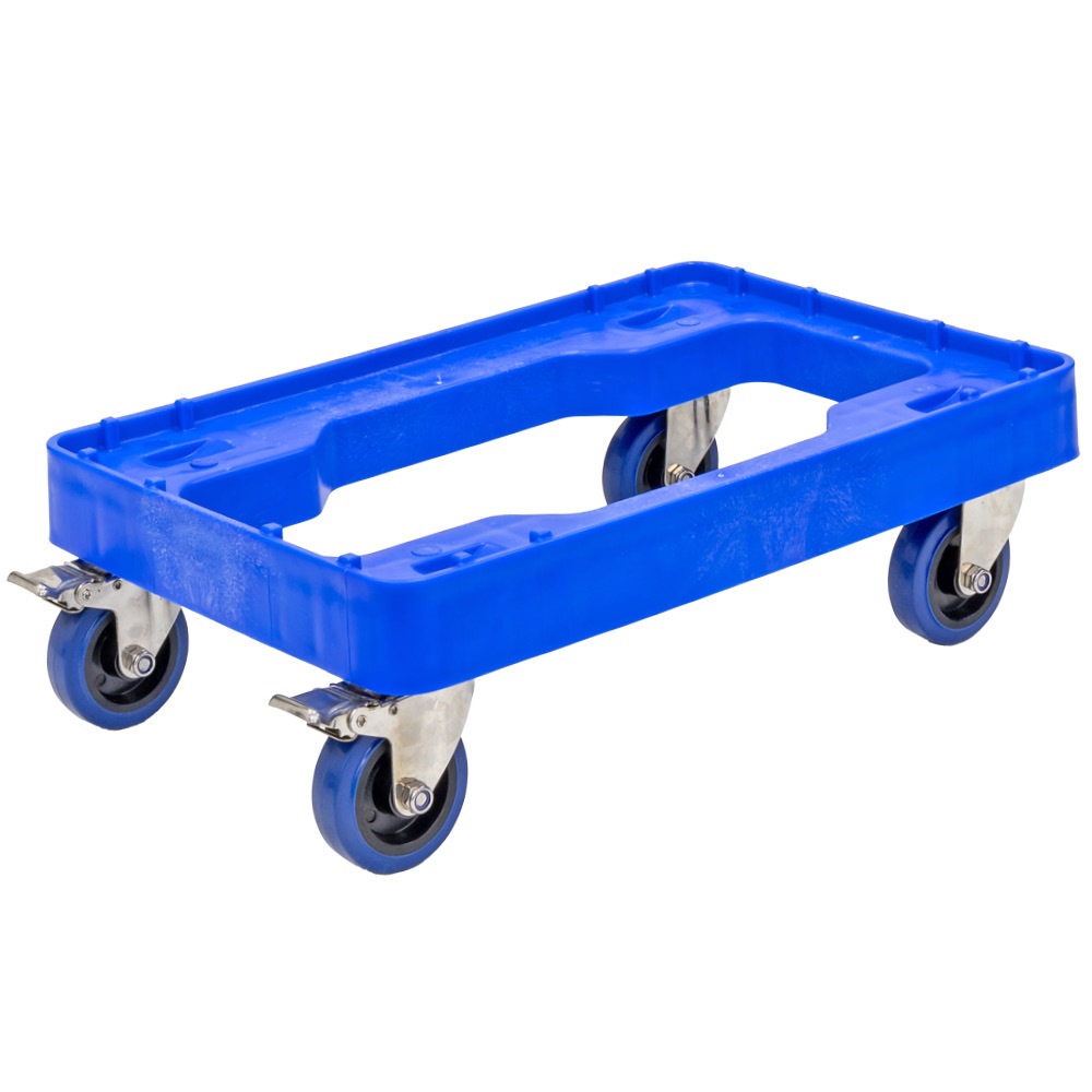 Enviro Dollie (615x405x190mm LxWxH) - with stainless steel castors (Blue Colour Frame)