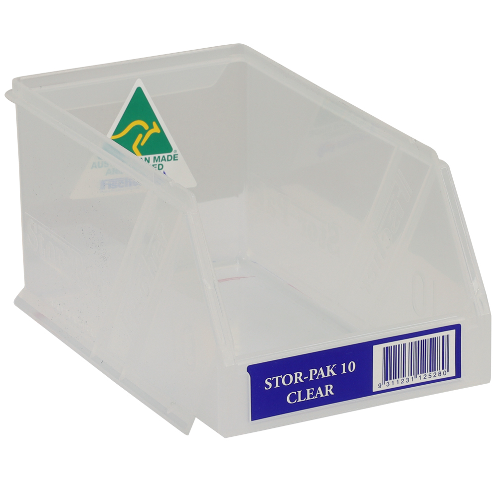 Stor-Pak No. #10 (100x170x85mm) WxDxH 1.0L capacity -CLEAR (6 per carton)