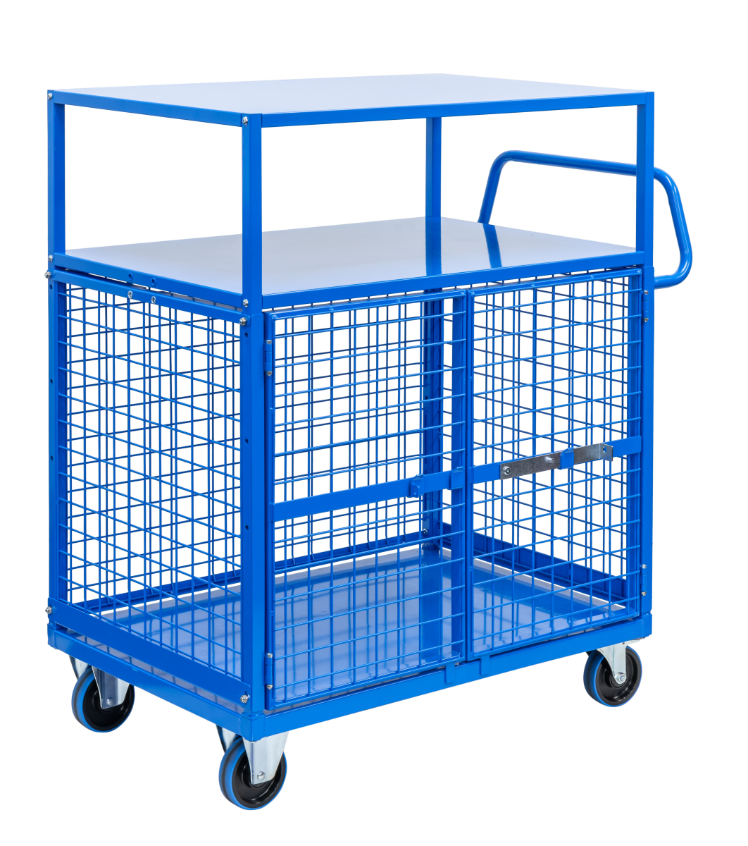 Mesh Cage Trolley with 2 Tiers