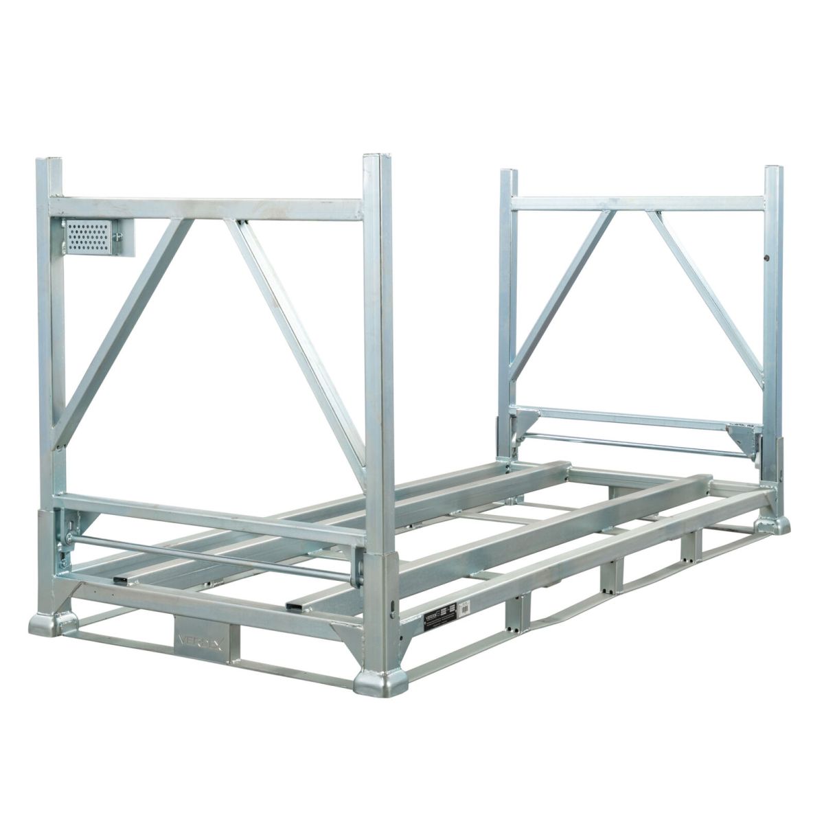 Collapsible tyre stillage cage.