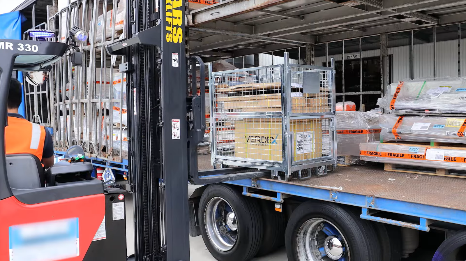 Collapsible Stackable Stillage Cage Rectangle Loaded Onto Truck
