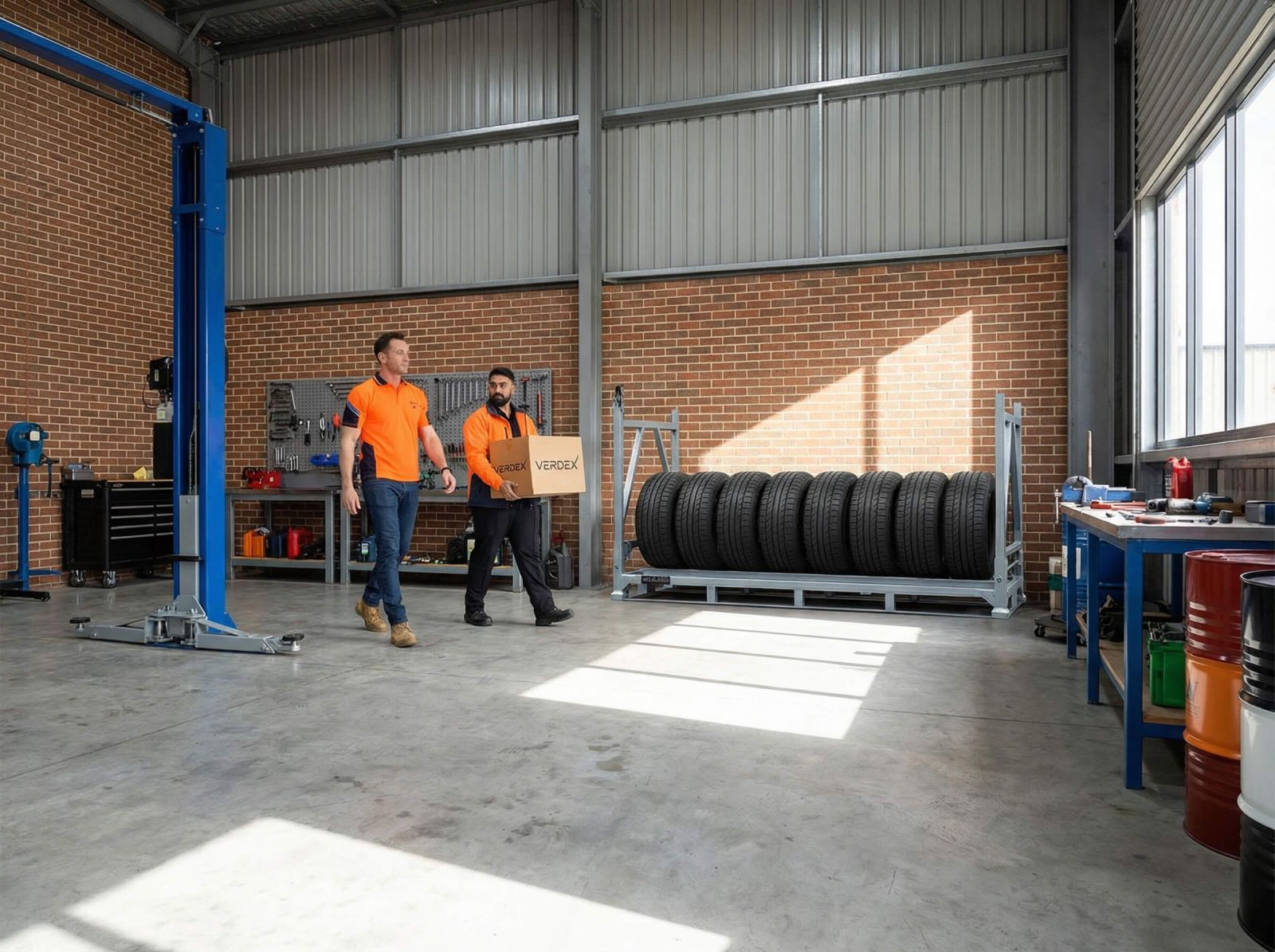 Collapsible Tire Stillage Cage Filled With Tyres Two Automotive Retail Specialists