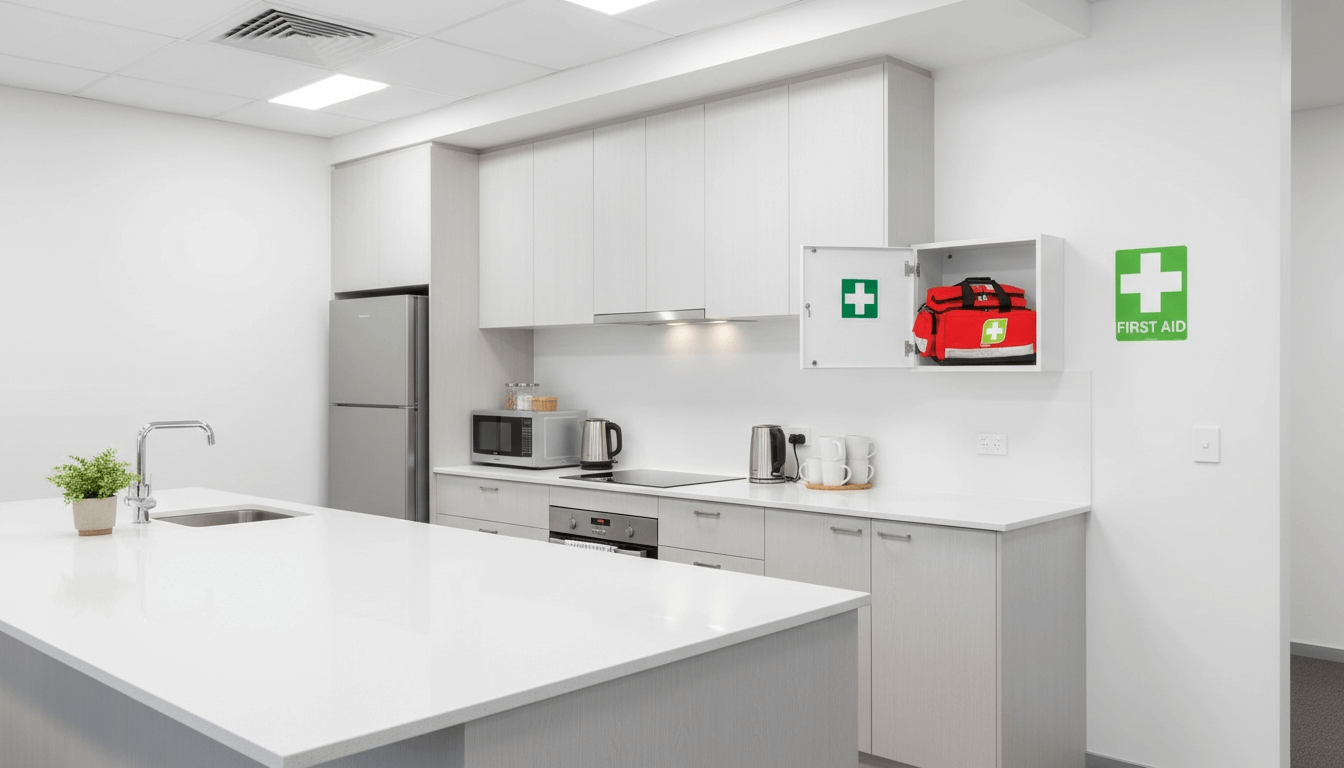 first aid kit bag constructa medic wall mount office kitchen